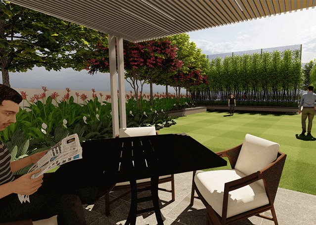 Entrance Lounge for the block
